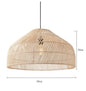 Natural Rattan wicker hanging lamp Chinese Style suspension