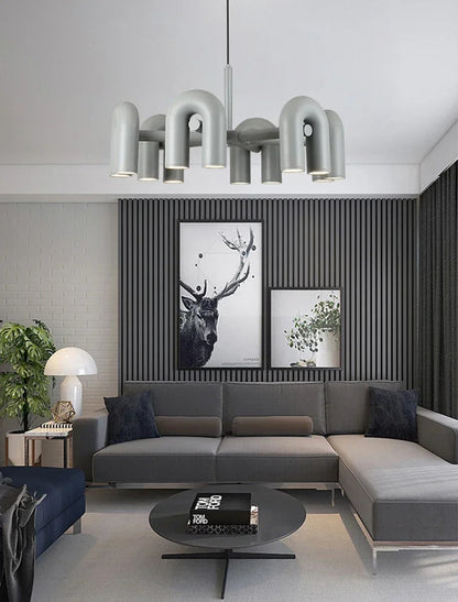 Nordic Creative U-shaped Living Room Chandelier Restaurant Personality Art Model Designer Home Decorative LED Pendant Lights