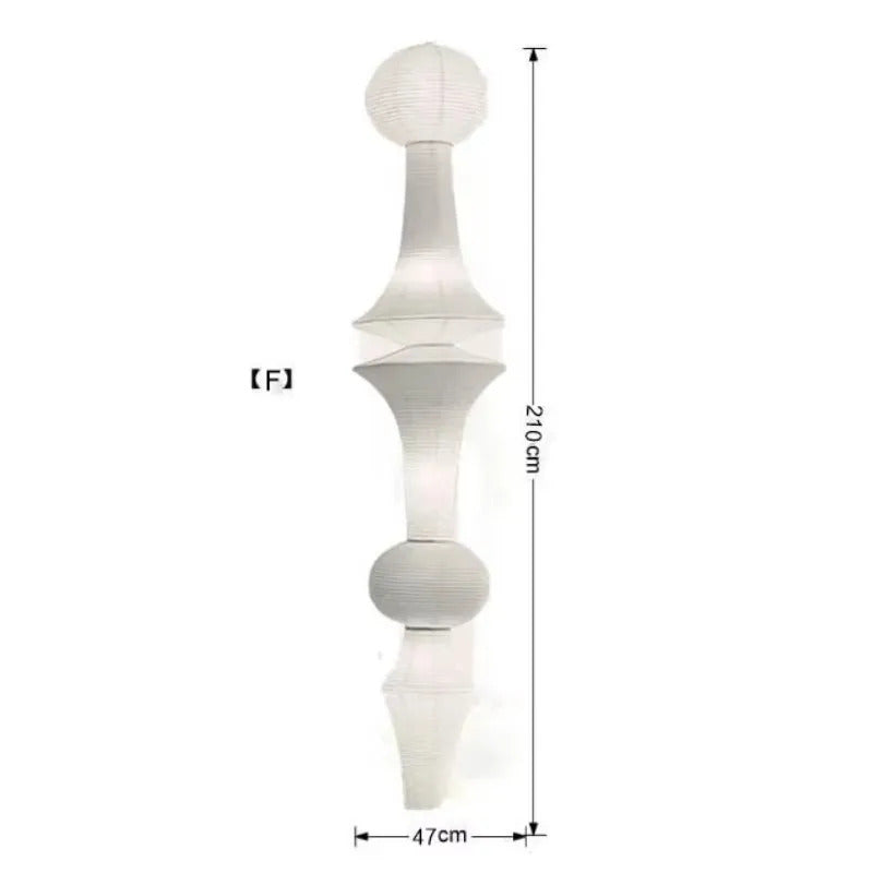 Nordic Wabi Sabi Wind Rice Paper Led Pendant Lights Living Room Bedroom Corner Chandelier