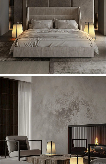 Japanese Style Fabric Floor Lamp Wabi Sabi Zen Art designer standing Lamp home decor