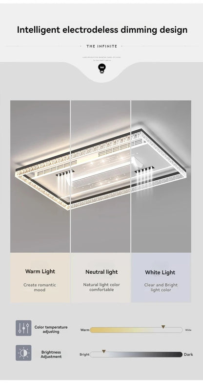 Ceiling Fan Light Invisible Bladeless Ceiling Lamp With Remote Control