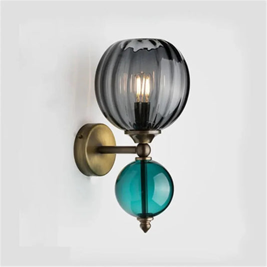 Danis wall lamp Patchwork Color glass ball wall light Corridor Stairs Sconces