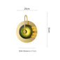 Nordic Retro round glass wall lamp Modern luxury metal plate Green Crystal wall light