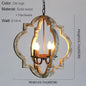 American Vintage Wrought Iron Gold Chandelier Nordic Design Living Room Pendant Lamp
