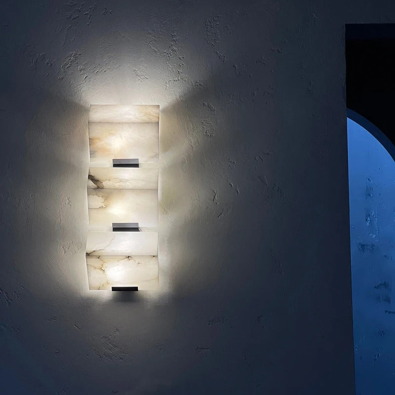 Modern Texture White Marble outdoor wall lamp corridor entry hall hotel bedside night lamp