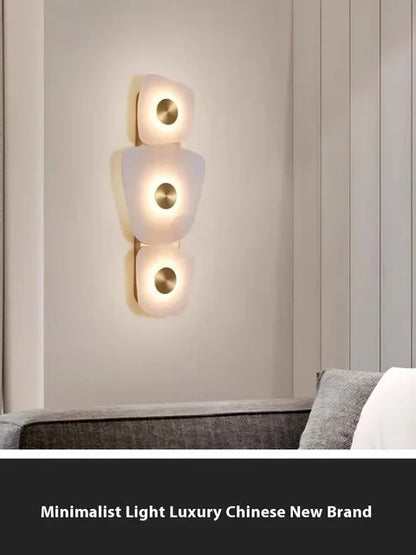Nordic Marble Wall Lamp Modern luxury gold travertine LED sconce Lighting