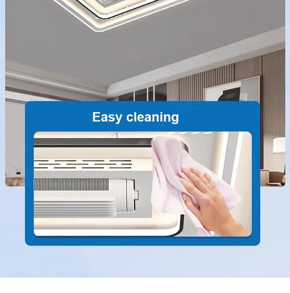 Invisible leafless LED ceiling fan light bedroom hotel remote control hanging lamp