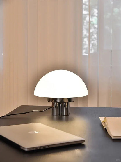 Mushroom Milk White Acrylic Retro Style LED Lights Romantic Nordic Home Decor Living Room Study Bedroom Warm Table Lamp
