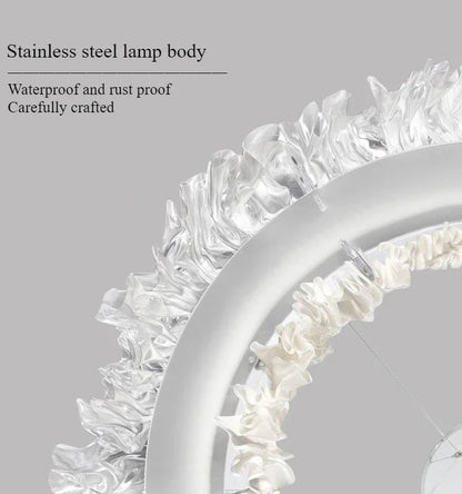 Accordéon Suspension pendant light LED pleated acrylic chandelier