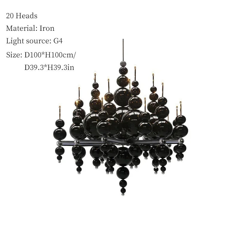 Luxury Living Room Black Chandelier Designer Tears From Moon Chandelier