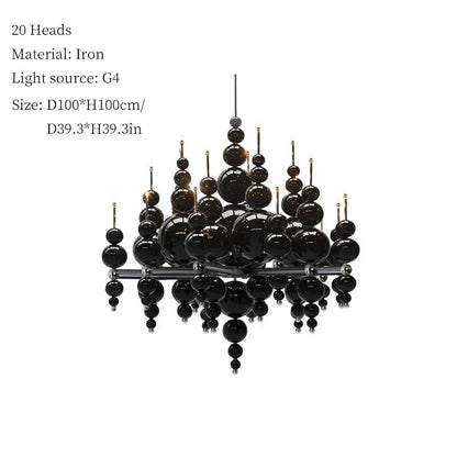 Luxury Living Room Black Chandelier Designer Tears From Moon Chandelier