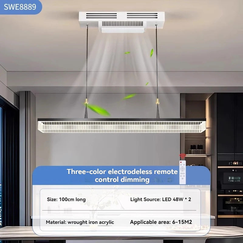 Ceiling Fan Light Invisible Bladeless Ceiling Lamp With Remote Control