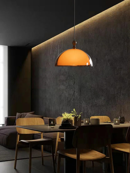 Vintage Brown Pendant Lamp Bauhaus Orange Pendant Light Retro Dining Table Hanging Lamp