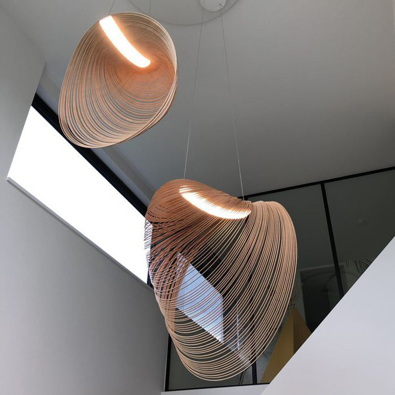 Nordic Modern Wooden Chandelier Minimalist Design Personality Pendant Lights Living Dining Room Coffee Shop Bedroom Decor Lamp