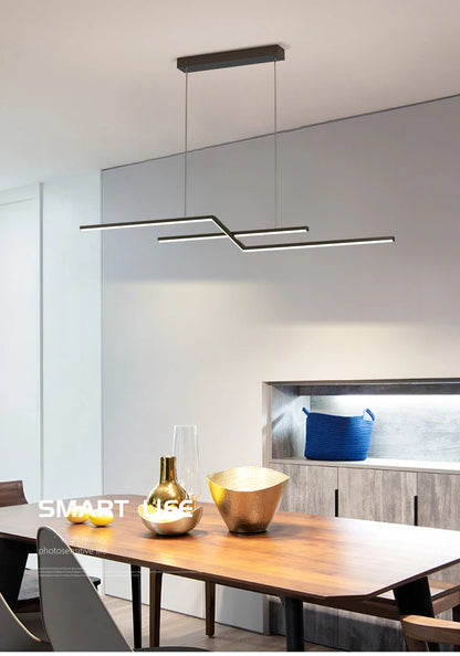 Modern geometric pendant light Led Home suspension metal
