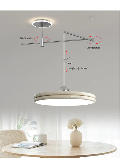 Dining table light modern chandelier Round Reading Desk Light