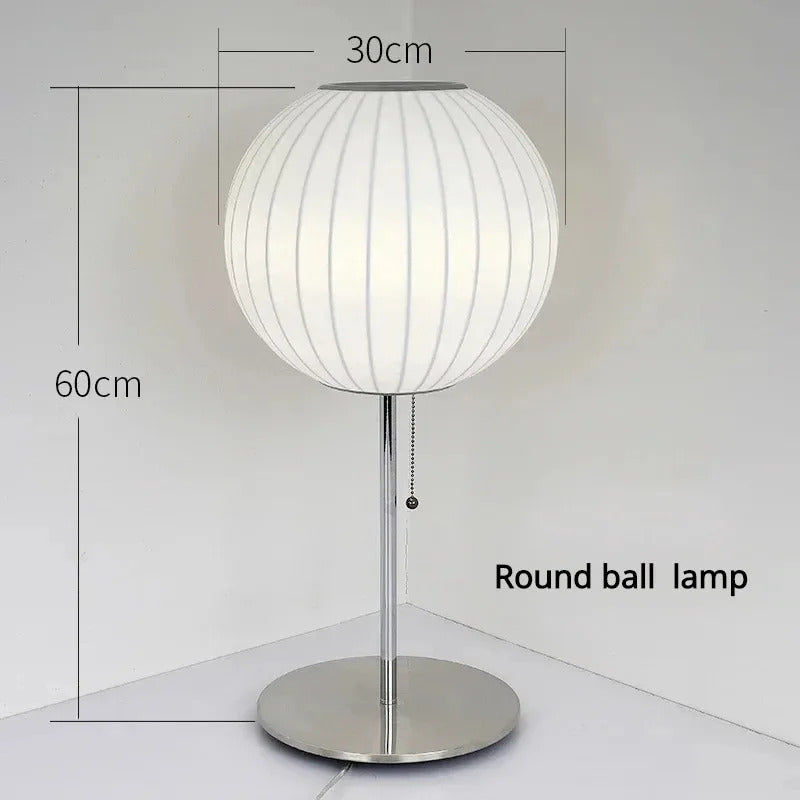 Nelson bubble table lamp wabi sabi white Silk floor light Danish designer Living Room Sofa Side Bedroom Bedside Led Standing Lam