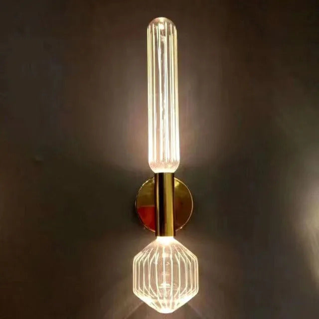 Cipher Multi Pendant light Luxury Clear Glass pipe Chandelier
