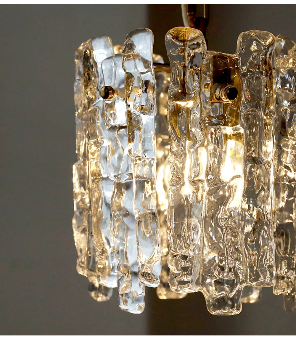 Modern Melting Ice Whiskey chandelier Italy Designer Luxury crystals Amber pendant lamps