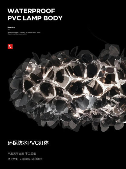 Italian Art Flower Petal Style Pendant light Nordic Clouds Led Chandelier