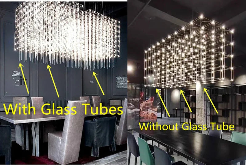 Modern Luxury Rectangular Chandelier LED Firefly Chandelier