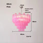 Pink Clear Glass Tube French Design Led Chandelier Lighting Hanging Lamp Lustre Suspension Luminaire Lamp For Dinning Room Decor
