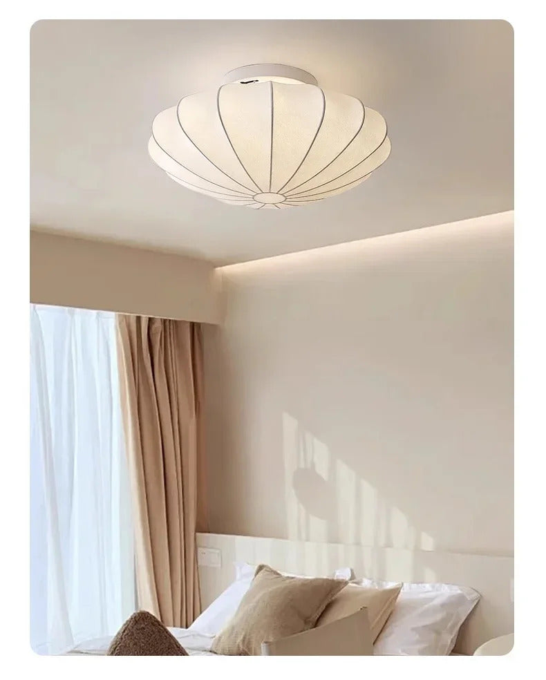 Wabi Sabi Silk Ceiling Lamps Living Room Bar Home Decor Lighting