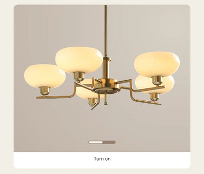 Mid century Bauhaus Chandeliers French Cream Style Pendant Lights