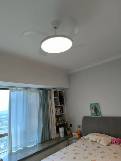 Ceiling Fan With Light Modern Remote Smart Invisible Ceiling Fan Bedroom Lamp