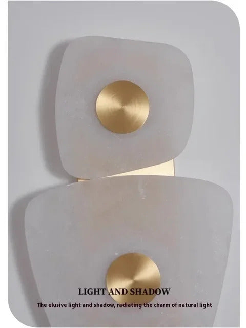 Nordic Marble Wall Lamp Modern luxury gold travertine LED sconce Lighting