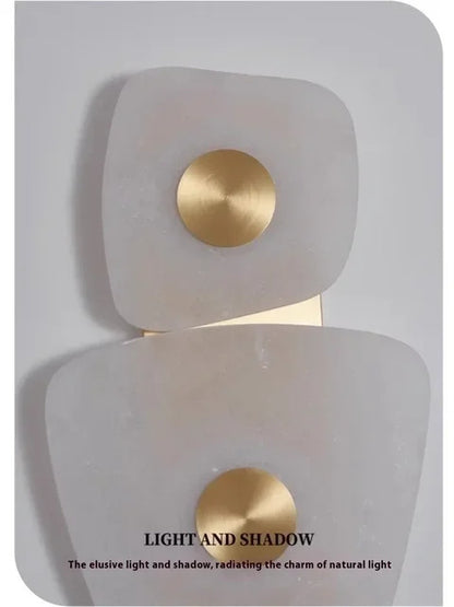 Nordic Marble Wall Lamp Modern luxury gold travertine LED sconce Lighting