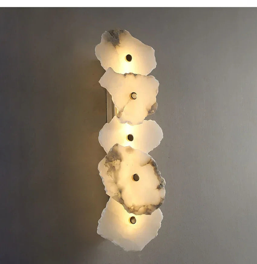Natural Marble Luxury Wall Lamp Nordic Irregular stone Sconce light