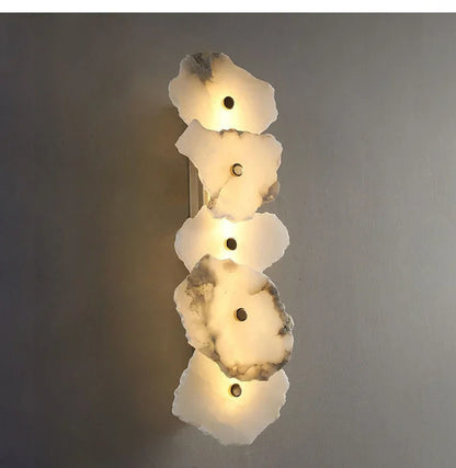 Natural Marble Luxury Wall Lamp Nordic Irregular stone Sconce light