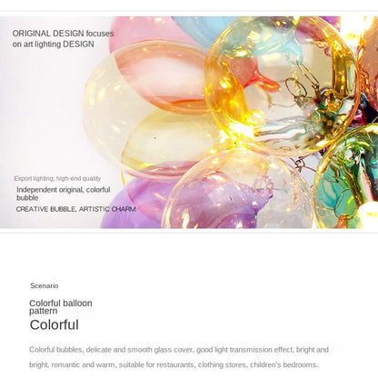 Gross glass bubble Pendant lamp bedroom kitchen island light