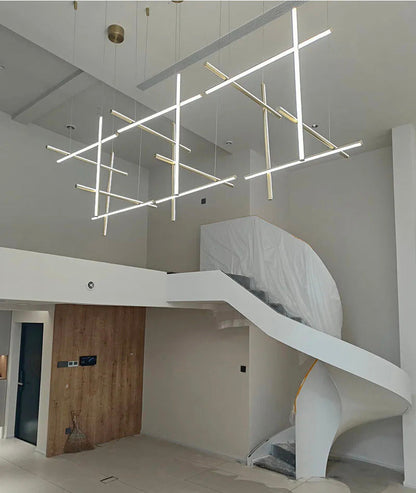 Coordinates Chandelier Modern LED Linear Ceiling Chandelier