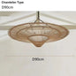 Large Wicker Pendant Lamp Wabi Sabi Style Rattan Chandelier