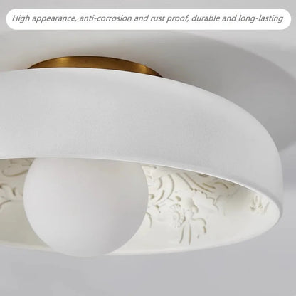 French Resin Ceiling Light Balcony Bedroom Corridor Lighting Fixture