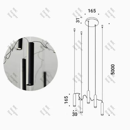 Simbiosi Suspension pendant Lamp Italian Combination spot Light