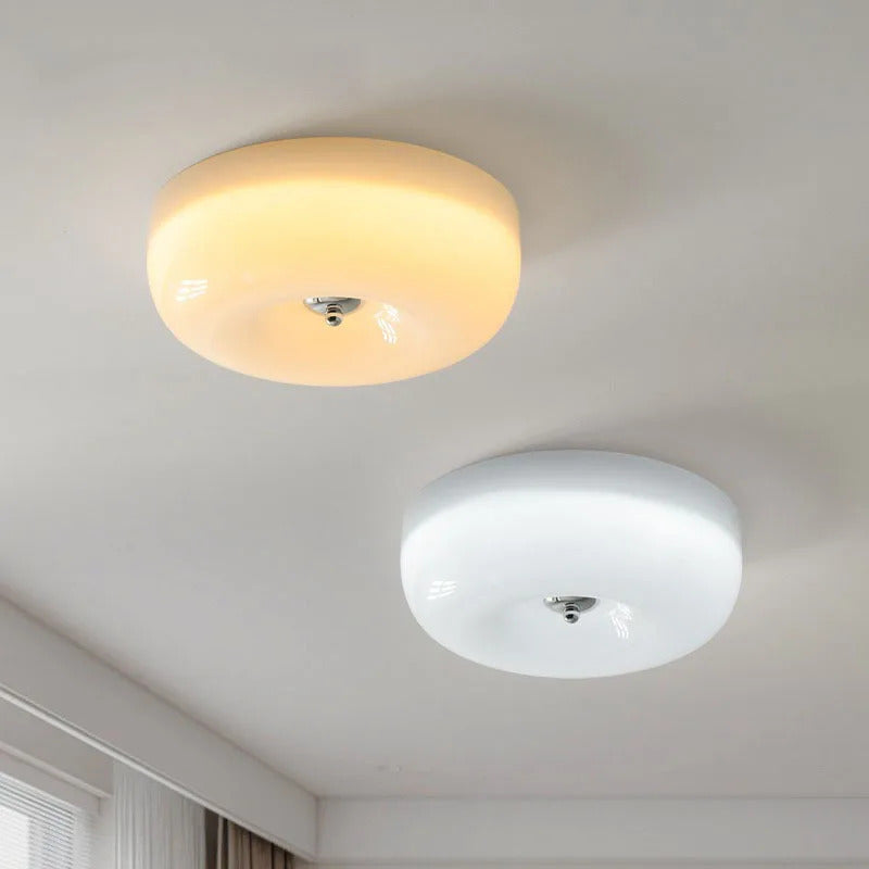 Cream Pudding Ceiling Lamp Bauhaus Glass Light Children's Room Bedroom Ceiling Lamp