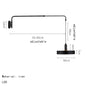 Nordic Swing Arm Black Wall Light Modern corner living room long Adjustable Wall lamp
