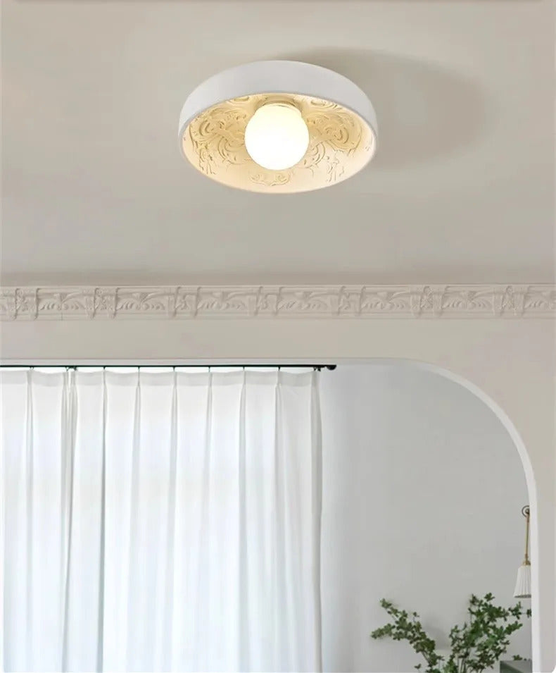 French Resin Ceiling Light Balcony Bedroom Corridor Lighting Fixture