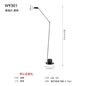 Modern Minimalist Floor Lamp Creative Bedroom Room Office Light Minimalist Study Eye Protection Reading Black Standing Light