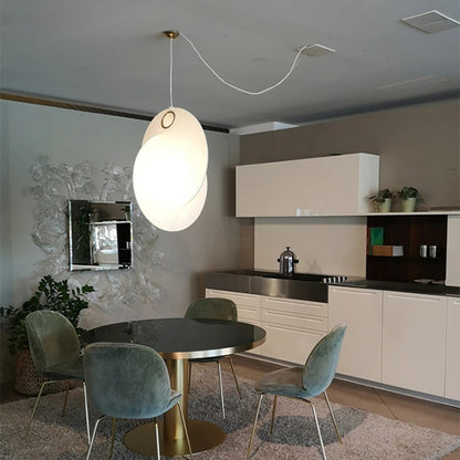 Japanese Silk Chandelier LED Wabi Sabi Pendant Lamp Living Room LED Cocoon Lamp