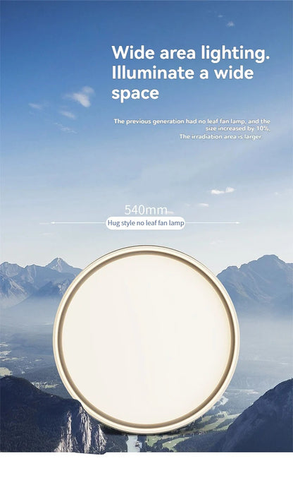 Modern Bladeless Ceiling Fans Round Flush Mount Fan Light