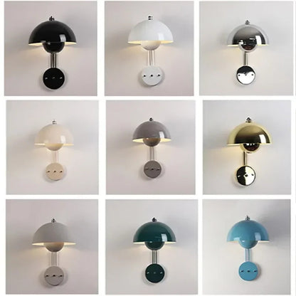 Nordic colorful Bud Wall Lamps Mushroom cute wall sconce bedside night light