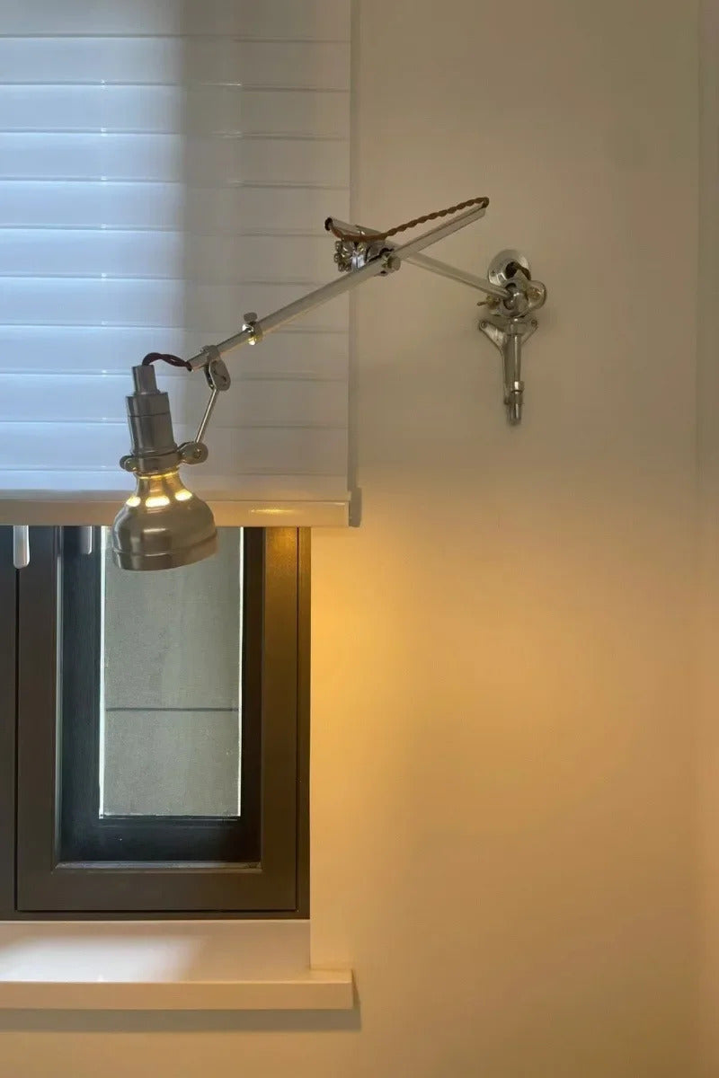 Bauhaus vintage silver wall lamp American Industrial Minimalist Adjustable wall lighting