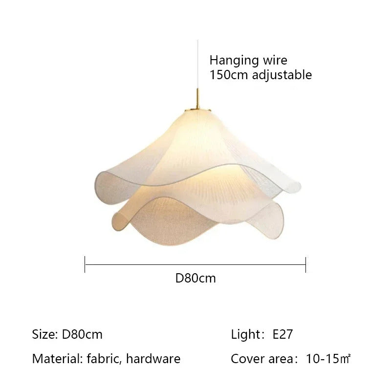Lia Pendant lamp Nordic white fabric pendant light