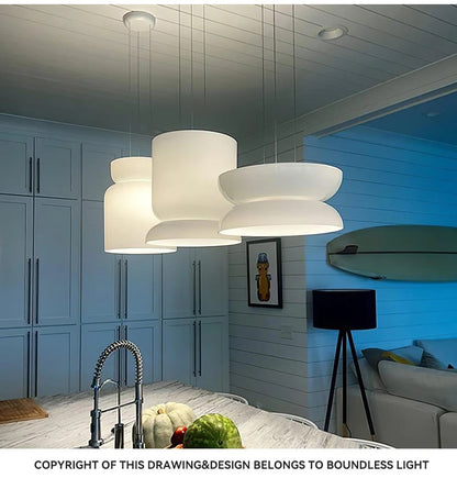Pablo White Glass Shade Pendant Lights Desinger Nordic Led Bedside Lamp