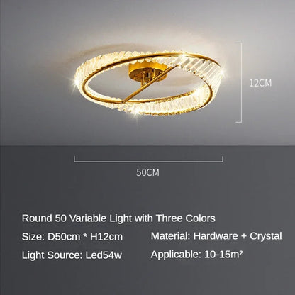 Luxury Crystal Ceiling Lamp Living Room Bedroom Lamp