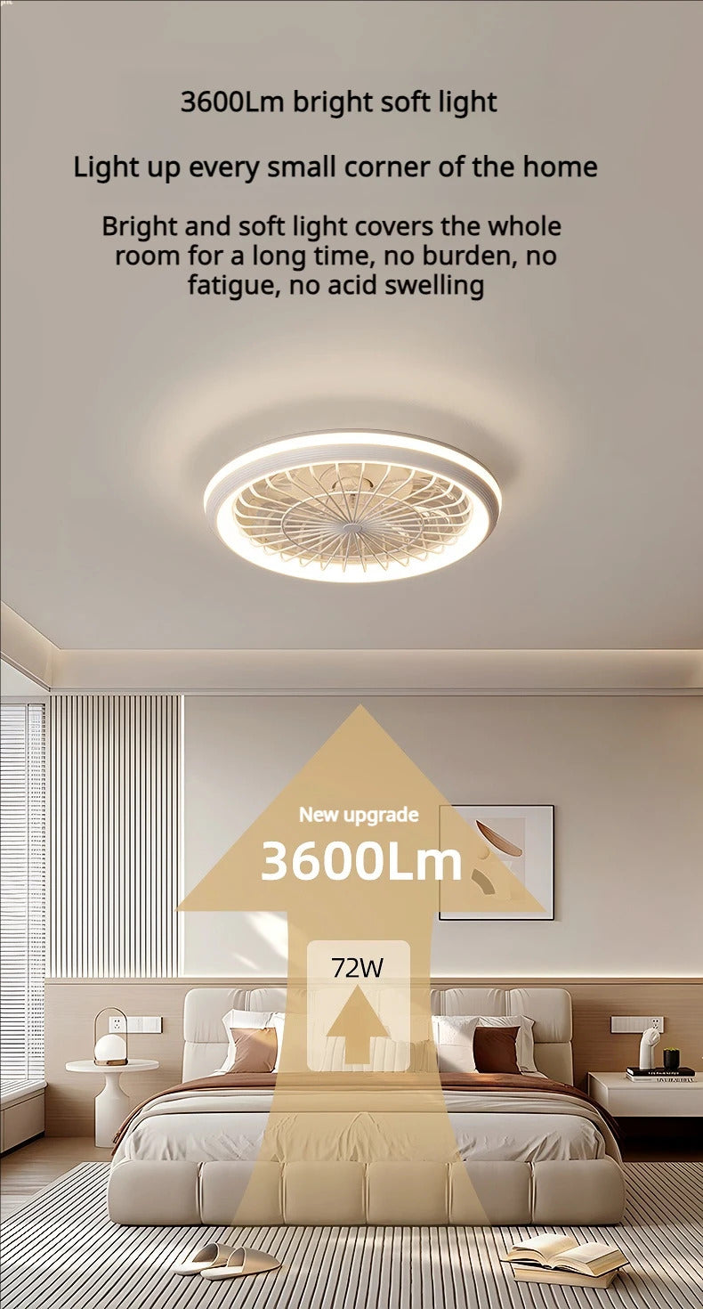 Minimalist Ceiling Fan Light Restaurant Full Spectrum Eye Protection Lamp